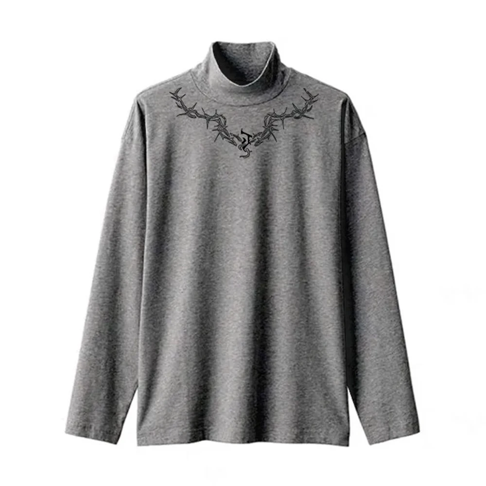 Mens Y2K T-Shirts Creative Printed Long Sleeve T-Shirt Autumn Casual Versatile Half High Neck Velvet Bottom Shirt Men's Clothing
Mens Y2K T-Shirts Creative Printed Long Sleeve T-Shirt Autumn Casual Versatile Half High Neck Velvet Bottom Shirt Men's Clothing
