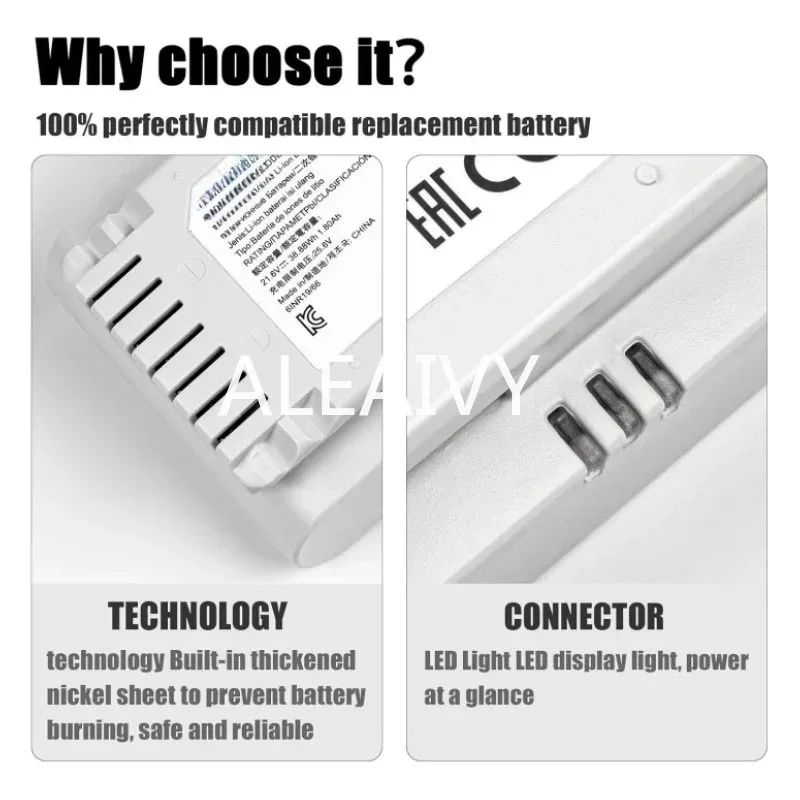 New 5000mAh Vacuum Replacement Battery for Samsung Jet70/+ VS15T7032P4 VCA-SBT90EB VCA-SBT90E Cordless Stick Vacuum Cleaner
New 5000mAh Vacuum Replacement Battery for Samsung Jet70/+ VS15T7032P4 VCA-SBT90EB VCA-SBT90E Cordless Stick Vacuum Cleaner