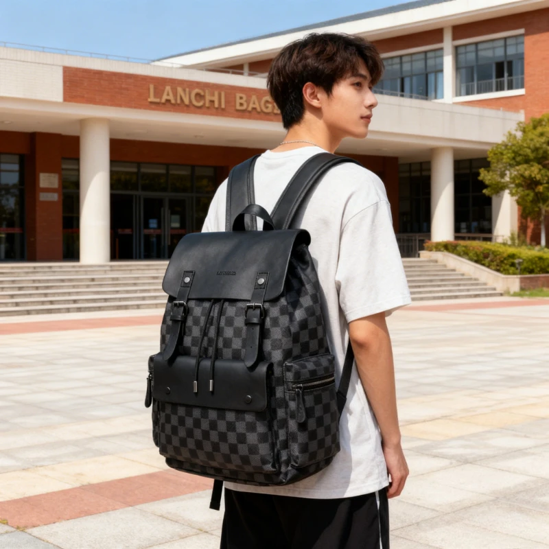 % Рождественский подарок: кожаный клетчатый рюкзак премиум-класса — стильная водонепроницаемая сумка для ноутбука для мужчин и женщин на День святого Валентина
% Рождественский подарок: кожаный клетчатый рюкзак премиум-класса — стильная водонепроницаемая сумка для ноутбука для мужчин и женщин на День святого Валентина