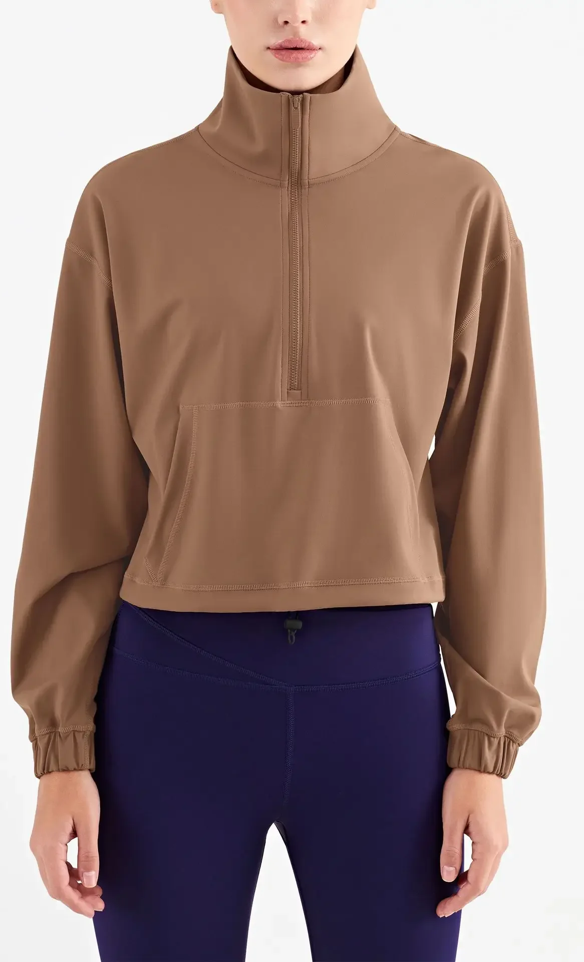 Fitness Women Sports Jacket Top High Collar Half Zipper Loose Pocket Long Sleeve Yoga Shirt Gym Coat Comprehensive Training
Fitness Women Sports Jacket Top High Collar Half Zipper Loose Pocket Long Sleeve Yoga Shirt Gym Coat Comprehensive Training