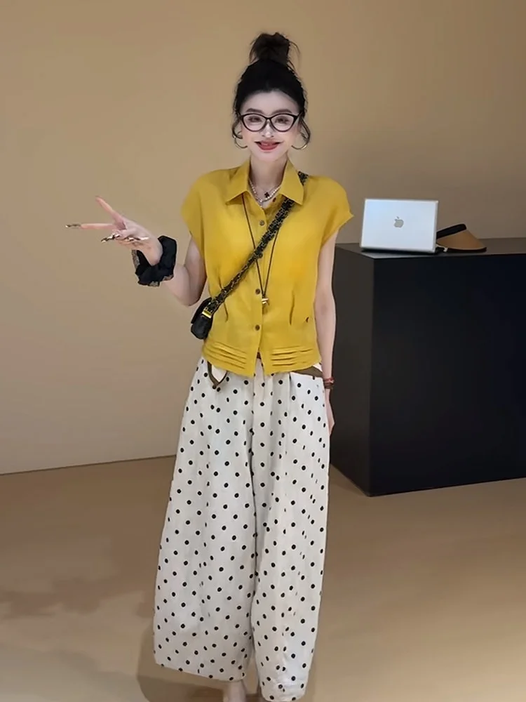 Korean Design Short Sleeve Women's Shirt Slimming Waist Fashionable Versatile Anti-Aging Top Summer New Arrival Loose Fit
Korean Design Short Sleeve Women's Shirt Slimming Waist Fashionable Versatile Anti-Aging Top Summer New Arrival Loose Fit
