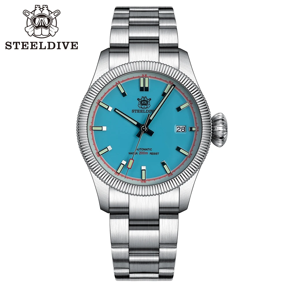 STEELDIVE SD1906T Luxury Men Mechanical watches 20Bar Waterproof Automatic Watch 39MM Stainless Steel Sports Dive Watch for Men
STEELDIVE SD1906T Luxury Men Mechanical watches 20Bar Waterproof Automatic Watch 39MM Stainless Steel Sports Dive Watch for Men