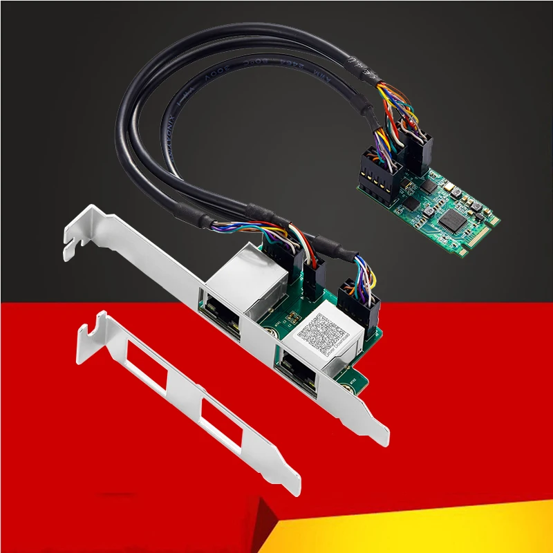 Network Card M.2 B/M Key to Dual Port RJ45 Gigabit Ethernet Adapter Lan Card 10/100/1000Mbps RealTek RT8111H Chip for Desktop PC
Network Card M.2 B/M Key to Dual Port RJ45 Gigabit Ethernet Adapter Lan Card 10/100/1000Mbps RealTek RT8111H Chip for Desktop PC