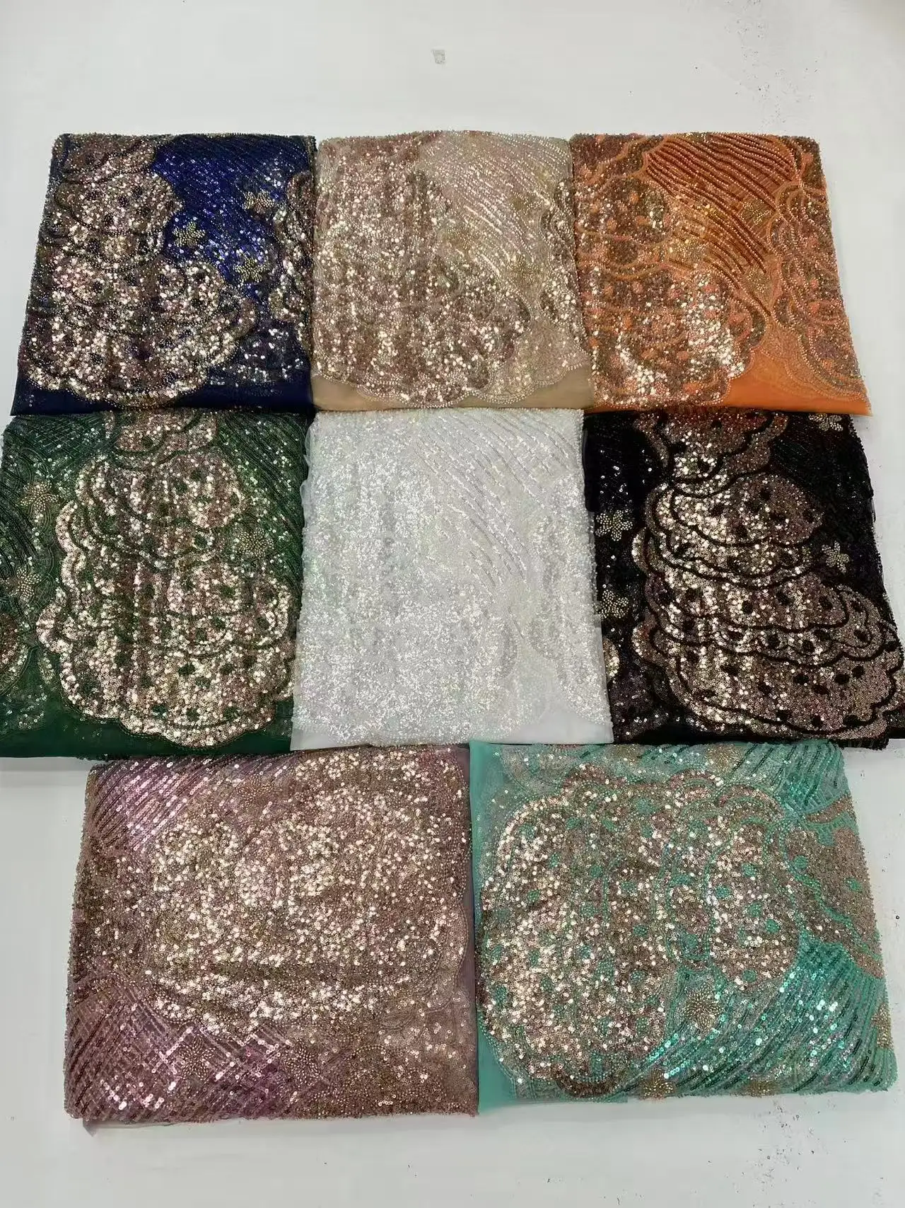 5 Yards Luxury African Sequins Groom Lace Fabric 2025 High Quality French Nigerian Beaded Lace Fabric For Wedding Dress Women
5 Yards Luxury African Sequins Groom Lace Fabric 2025 High Quality French Nigerian Beaded Lace Fabric For Wedding Dress Women