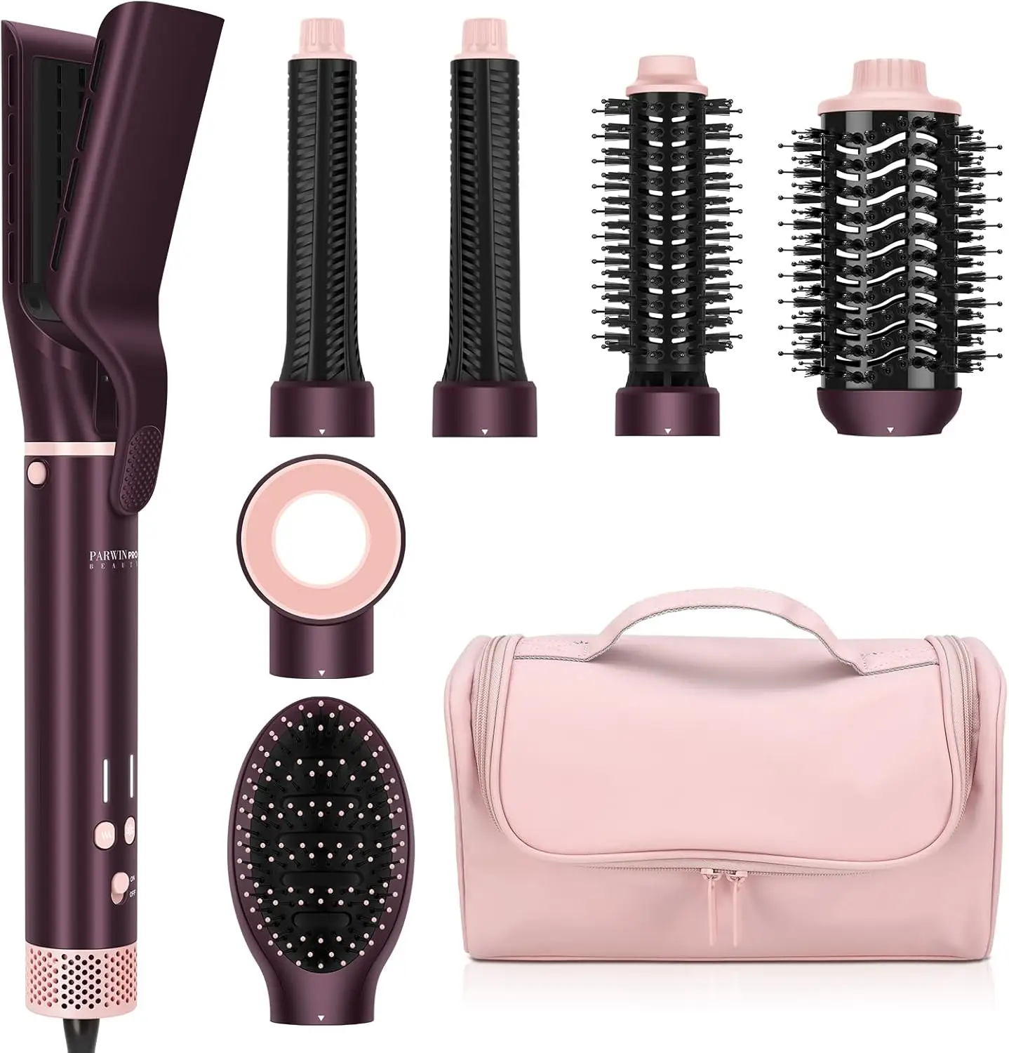 7-in-1 Hot Air Styler, Dual Voltage Hair Dryer Brush, 110,000RPM Auto-Wrap Curlers, Anti-Frizz
7-in-1 Hot Air Styler, Dual Voltage Hair Dryer Brush, 110,000RPM Auto-Wrap Curlers, Anti-Frizz