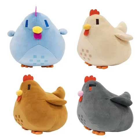 Almohada de pollo multicolor de 20cm, juguetes de peluche suaves de peluche, regalo de cumpleaños para niños de dibujos animados, regalo de Navidad