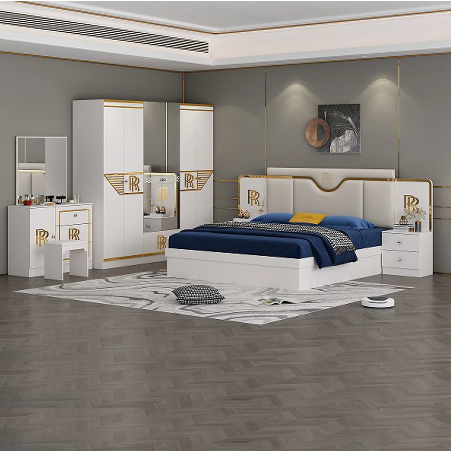 #Modern Design Bedroom Furniture Set Room Bedroom Full Set Furniture Wardrobe Bedside Table Dressing Table Factory Wholesale
#Modern Design Bedroom Furniture Set Room Bedroom Full Set Furniture Wardrobe Bedside Table Dressing Table Factory Wholesale