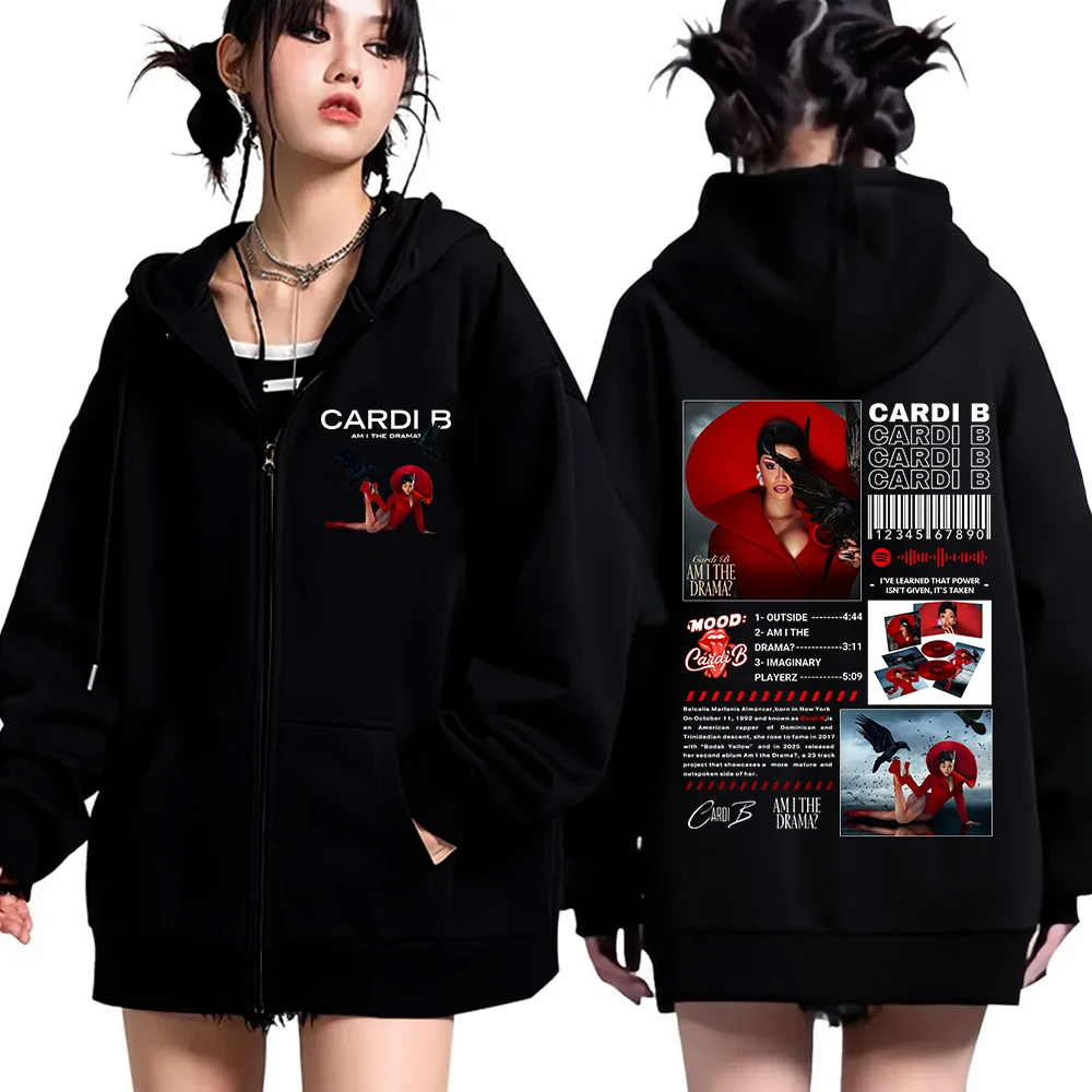 Худи на молнии Cardi B Am I The Drama Album, унисекс, в стиле Харадзюку, с длинными рукавами, в стиле хип-хоп, пуловер, топ
Худи на молнии Cardi B Am I The Drama Album, унисекс, в стиле Харадзюку, с длинными рукавами, в стиле хип-хоп, пуловер, топ