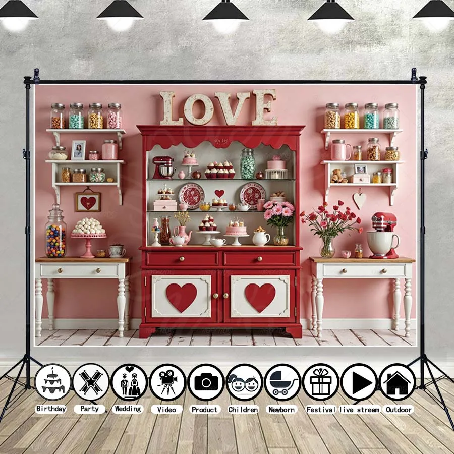 MOON.QG Valentines Day Decor Background Photography Cabinet Kitchen Rose Balloon Shop Backdrop Lover Poster Wallpaper Photozone
MOON.QG Valentines Day Decor Background Photography Cabinet Kitchen Rose Balloon Shop Backdrop Lover Poster Wallpaper Photozone