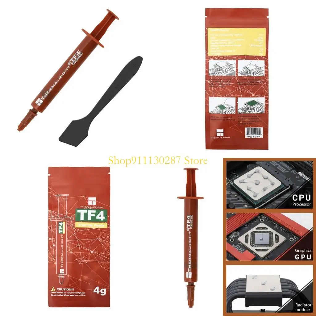 J1HC TF4 1.5g Thermal Compound Conductive 9.5W/m-K Grease Pastes Silicone Plaster
J1HC TF4 1.5g Thermal Compound Conductive 9.5W/m-K Grease Pastes Silicone Plaster