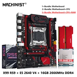 MACHINIST X99 RS9 Motherboard Combo LGA2011-3 Xeon Kit E5 2640 V4 CPU Processor DDR4 16GB 2666MHz Memory NVME M.2 Four Channel MACHINIST X99 RS9 Motherboard Combo LGA2011-3 Xeon Kit E5 2640 V4 CPU Processor DDR4 16GB 2666MHz Memory NVME M.2 Four Channel