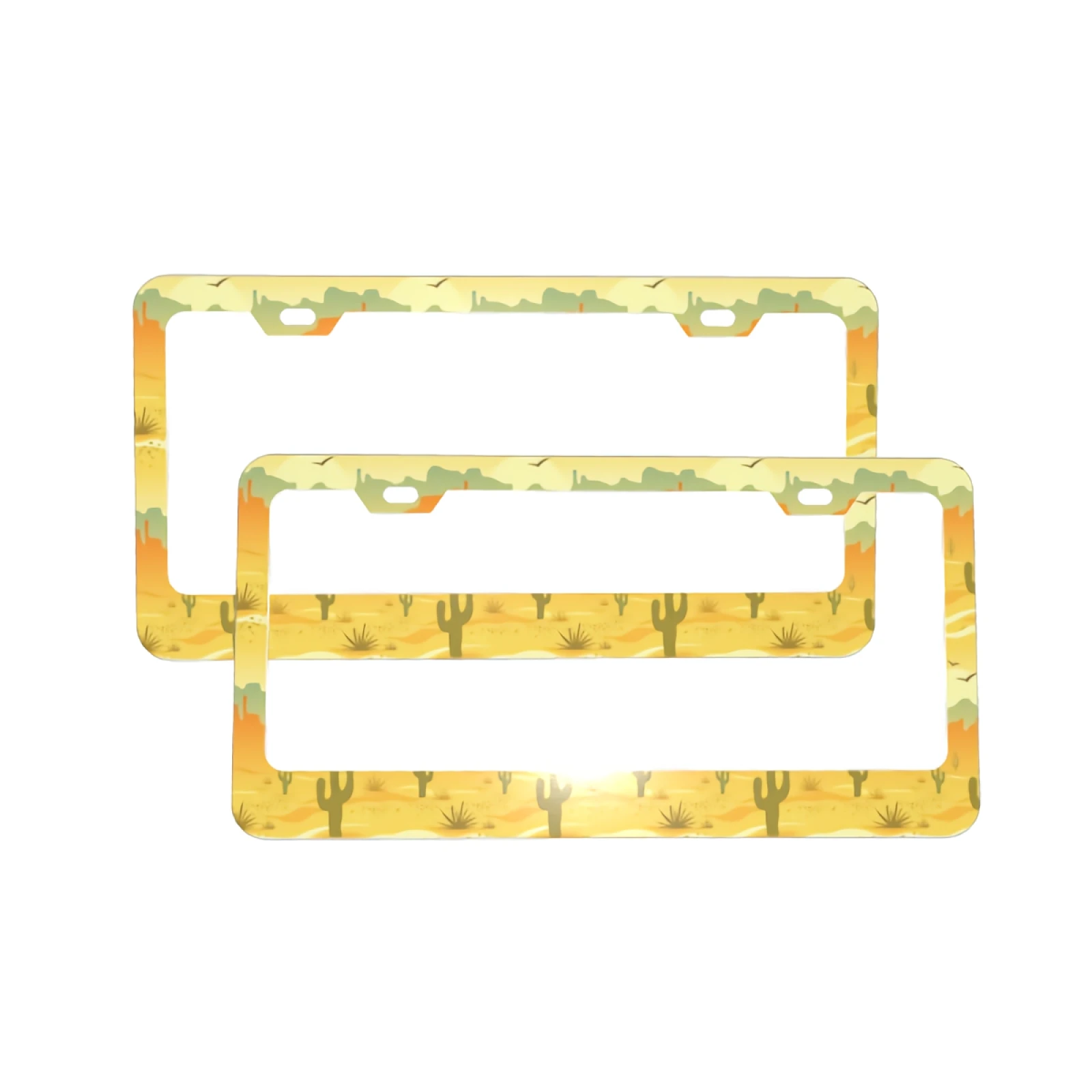 Desert Cactus Plants License Plate Frames Set of 2 Aluminum Car Tag Covers Holders Auto Car Standard 12" x 6" with 2 Holes
Desert Cactus Plants License Plate Frames Set of 2 Aluminum Car Tag Covers Holders Auto Car Standard 12" x 6" with 2 Holes
