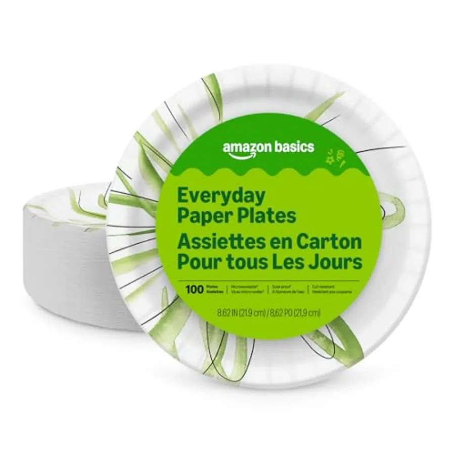 Everyday disposable paper plates for home dining, white kraft paper, microwave-safe, cut-resistant and soak-proof
Everyday disposable paper plates for home dining, white kraft paper, microwave-safe, cut-resistant and soak-proof