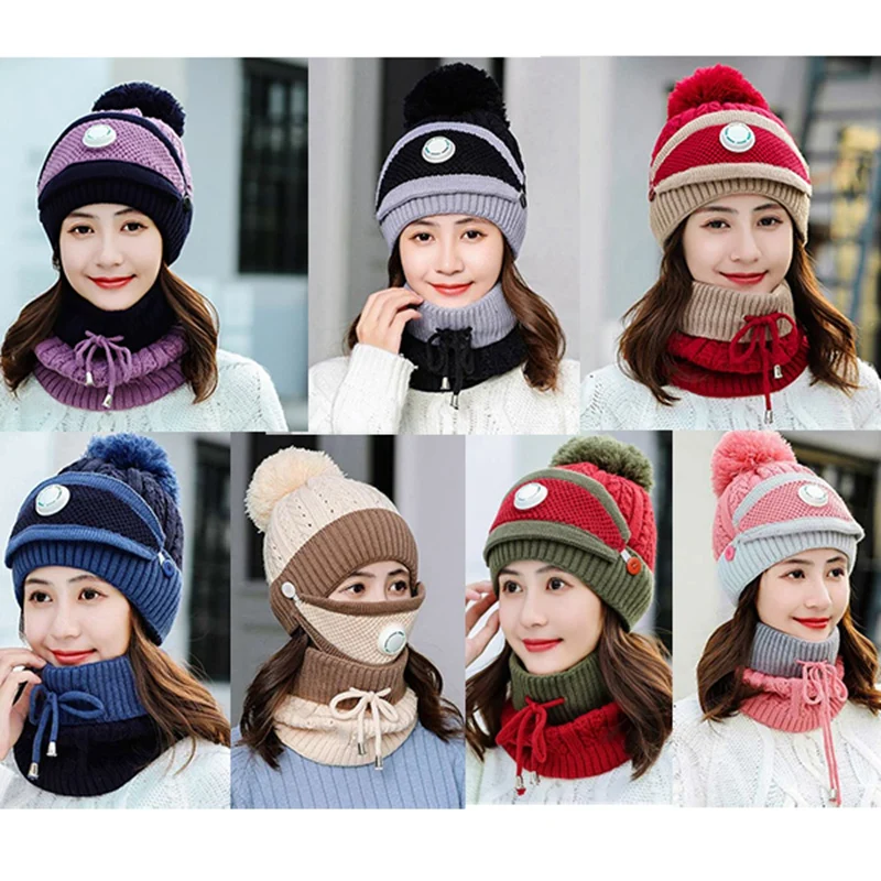 Women's Knitted Hat Scarf Caps Neck Warmer Winter Hat For Ladies Girls Warm Fleece Caps
Women's Knitted Hat Scarf Caps Neck Warmer Winter Hat For Ladies Girls Warm Fleece Caps