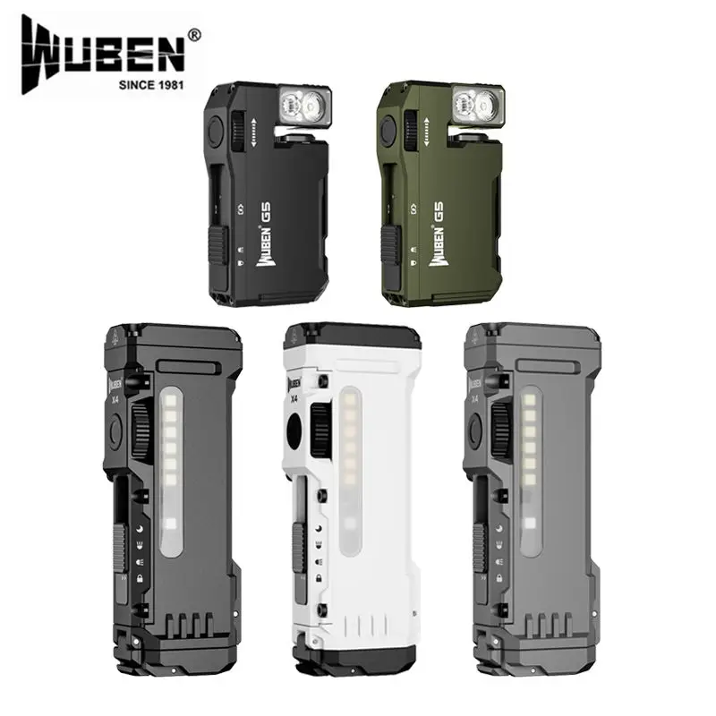 Перезаряжаемый портативный водонепроницаемый фонарь WUBEN G5 & X4 EDC с RGB-подсветкой и магнитным основанием для кемпинга на открытом воздухе
Перезаряжаемый портативный водонепроницаемый фонарь WUBEN G5 & X4 EDC с RGB-подсветкой и магнитным основанием для кемпинга на открытом воздухе