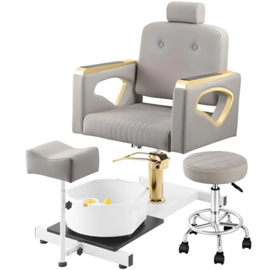 Pedicure Chair for Nail Tech, Hydraulic Pedicure Station No Plumbing with Footrest Massage Basin, Rolling Stool, 360 ° Swivel R
Pedicure Chair for Nail Tech, Hydraulic Pedicure Station No Plumbing with Footrest Massage Basin, Rolling Stool, 360 ° Swivel R