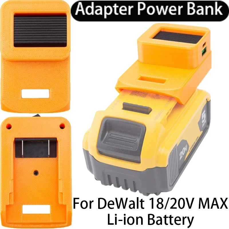 Battery adapter for DeWalt 18/20V Li-ion battery adapter with USB/Type-C dual interface fast charging power bank
Battery adapter for DeWalt 18/20V Li-ion battery adapter with USB/Type-C dual interface fast charging power bank