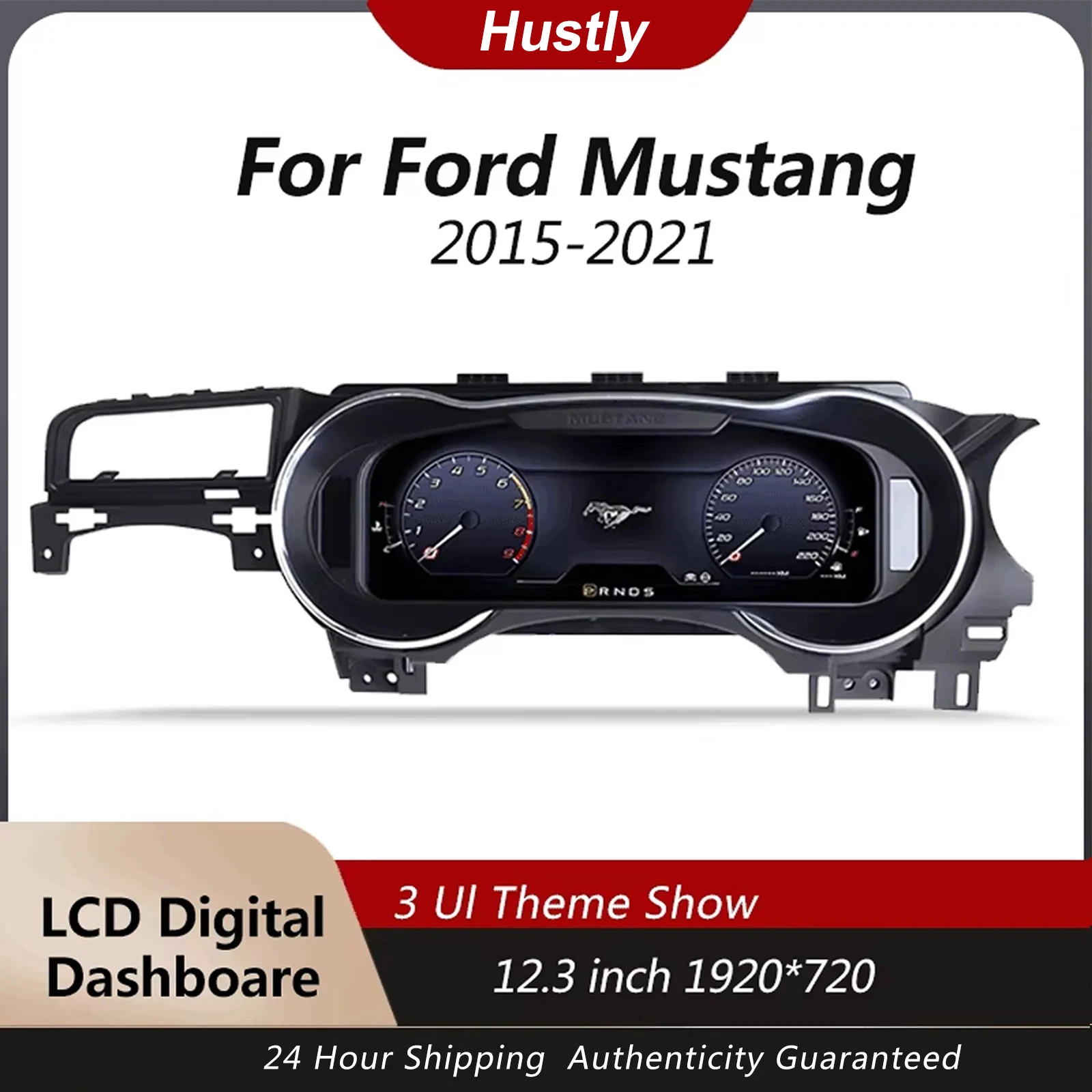 12.3-inch digital instrument cluster Ford Mustang (2015-2021) odometer tachometer instrument cluster IOS Carplay support
12.3-inch digital instrument cluster Ford Mustang (2015-2021) odometer tachometer instrument cluster IOS Carplay support