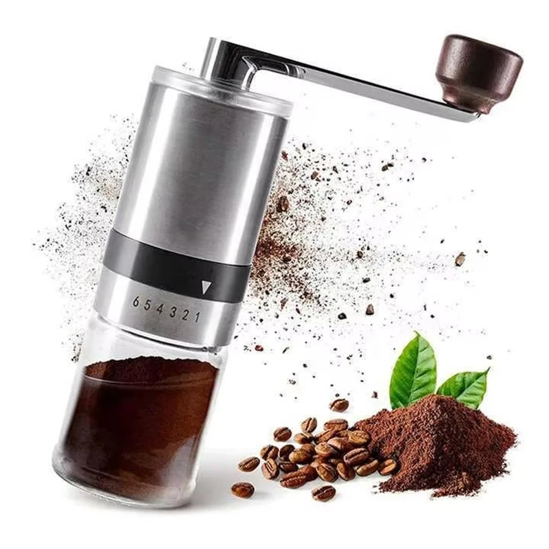 Manual Coffee Grinder 6 Adjustable Grind Settings, Ceramic Burr Hand Crank Portable for Espresso/Camping/Home & Travel Use
Manual Coffee Grinder 6 Adjustable Grind Settings, Ceramic Burr Hand Crank Portable for Espresso/Camping/Home & Travel Use