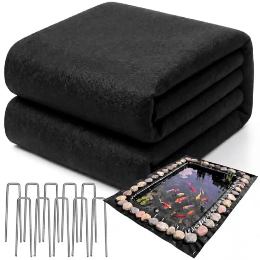 Fanfanwin 10 x 10 Feet Pond Liner Underlayment 6oz Heavy Duty Non Woven Geotextile Underlayment Fabric with 10 U-pins for Outdo
Fanfanwin 10 x 10 Feet Pond Liner Underlayment 6oz Heavy Duty Non Woven Geotextile Underlayment Fabric with 10 U-pins for Outdo