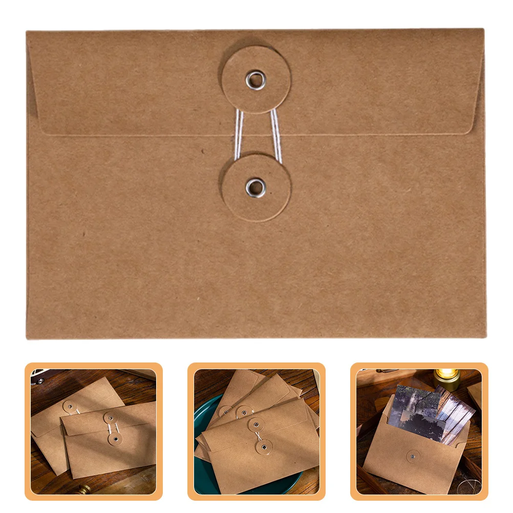 20Pcs File Envelopes with String Closure Kraft Paper Office Storage Bag for Greeting Cards Invitation Envelopes Document Holder
20Pcs File Envelopes with String Closure Kraft Paper Office Storage Bag for Greeting Cards Invitation Envelopes Document Holder