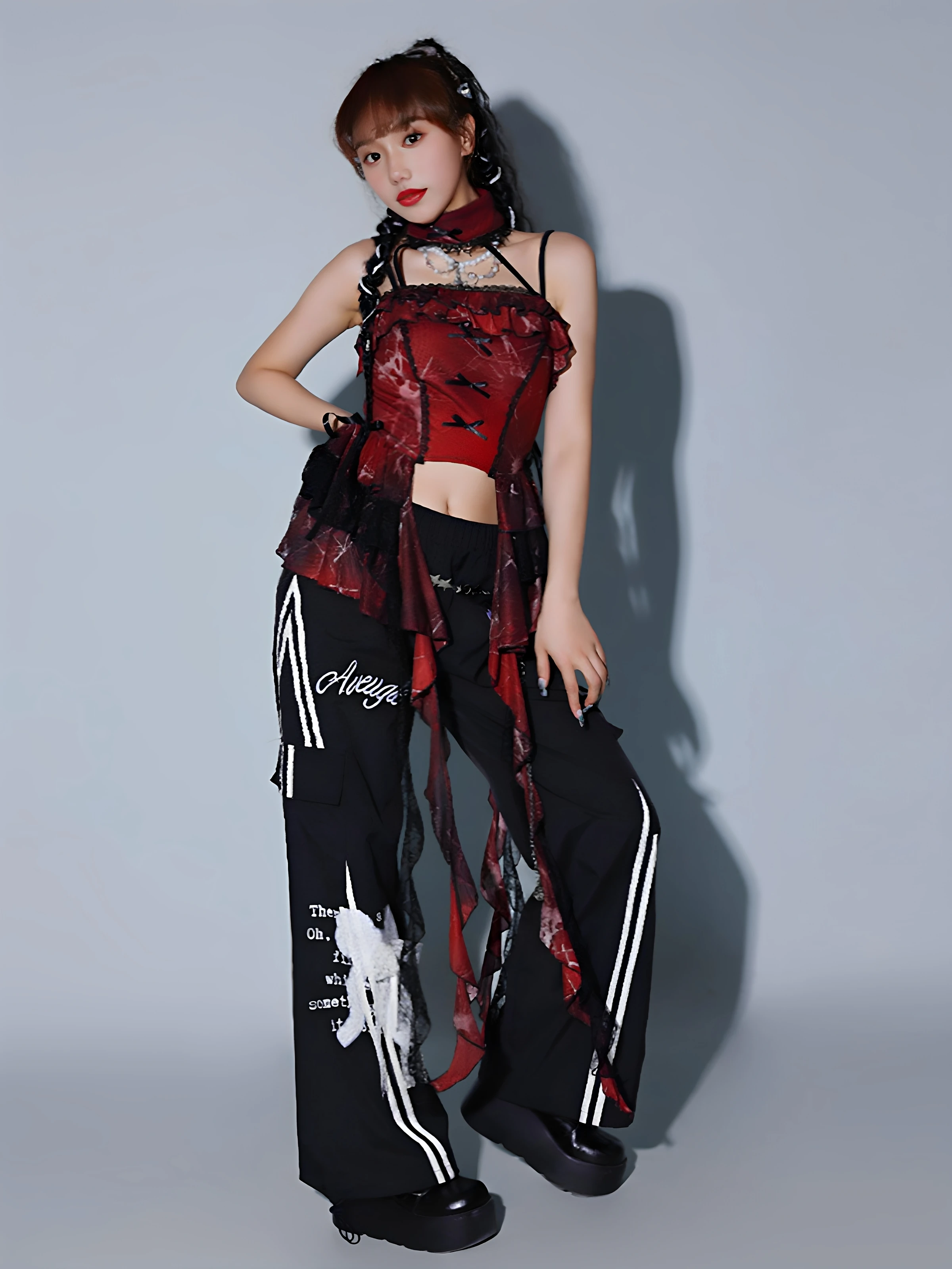 Adult Women's Jazz Dance Outfit Cool Style KPOP Performance Costume New Korean Dance Fashionable Stage Ensemble Women's Clothing
Adult Women's Jazz Dance Outfit Cool Style KPOP Performance Costume New Korean Dance Fashionable Stage Ensemble Women's Clothing