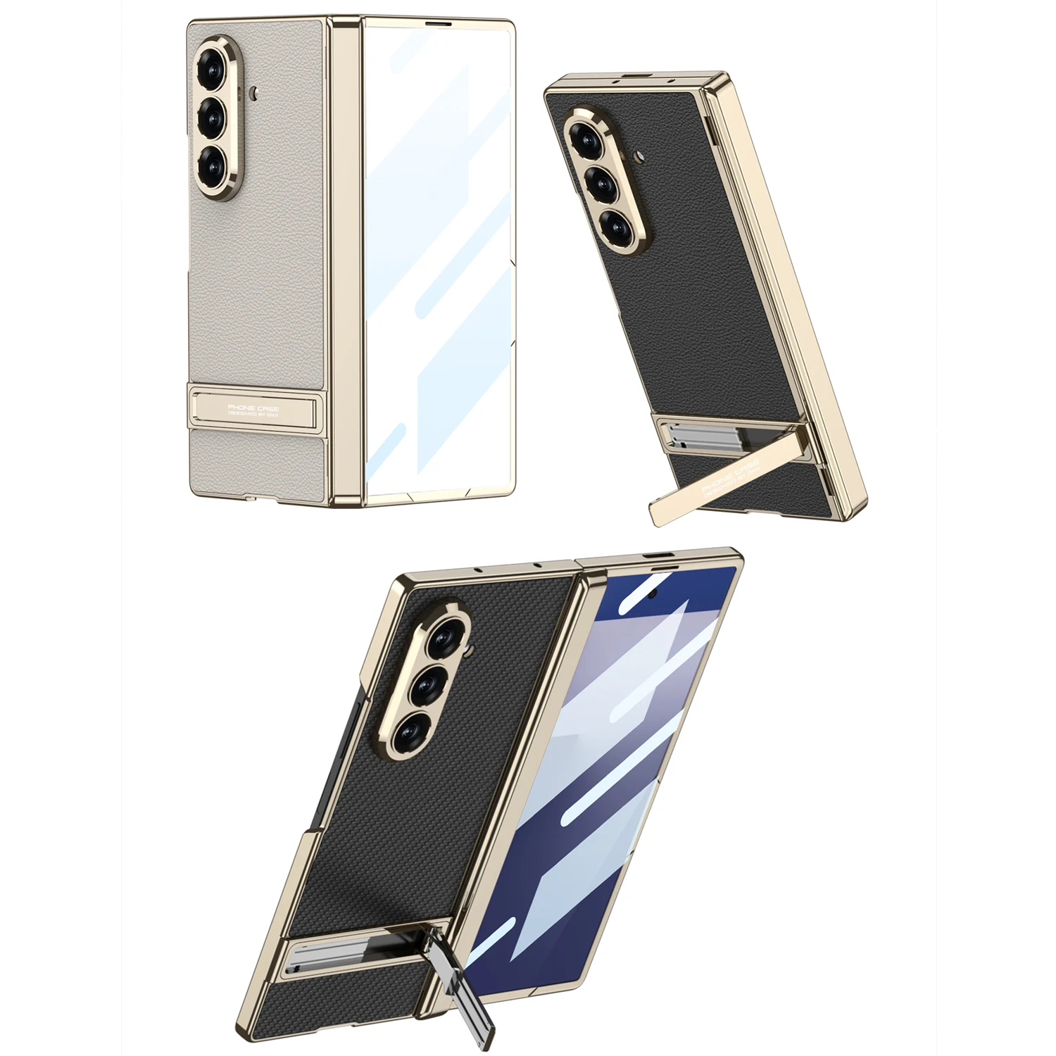 Bracket Holder Stand Case for Samsung Galaxy Z Fold 7, Luxury PU Leather With Screen Glass Film Shockproof Cover
Bracket Holder Stand Case for Samsung Galaxy Z Fold 7, Luxury PU Leather With Screen Glass Film Shockproof Cover