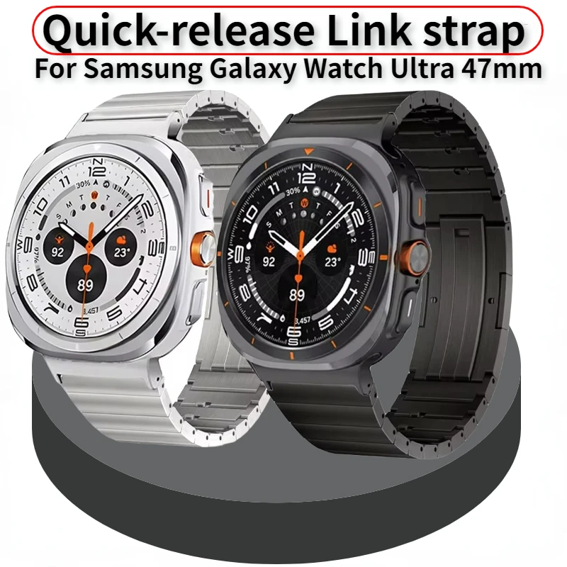 Titanium Strap for Samsung Galaxy Watch Ultra 47mm Watchband Quick-release Link Lightweight Bracelet for Galaxy Watch Ultra Belt
Titanium Strap for Samsung Galaxy Watch Ultra 47mm Watchband Quick-release Link Lightweight Bracelet for Galaxy Watch Ultra Belt