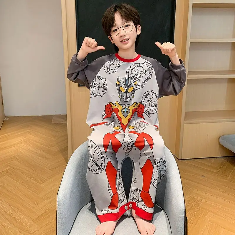 Ultraman Print Kids Jumpsuit Pajamas Boys Long Sleeve Cartoon Sleepwear Soft Cotton Anti-Kick Homewear Loose Comfort Kawaii New
Ultraman Print Kids Jumpsuit Pajamas Boys Long Sleeve Cartoon Sleepwear Soft Cotton Anti-Kick Homewear Loose Comfort Kawaii New
