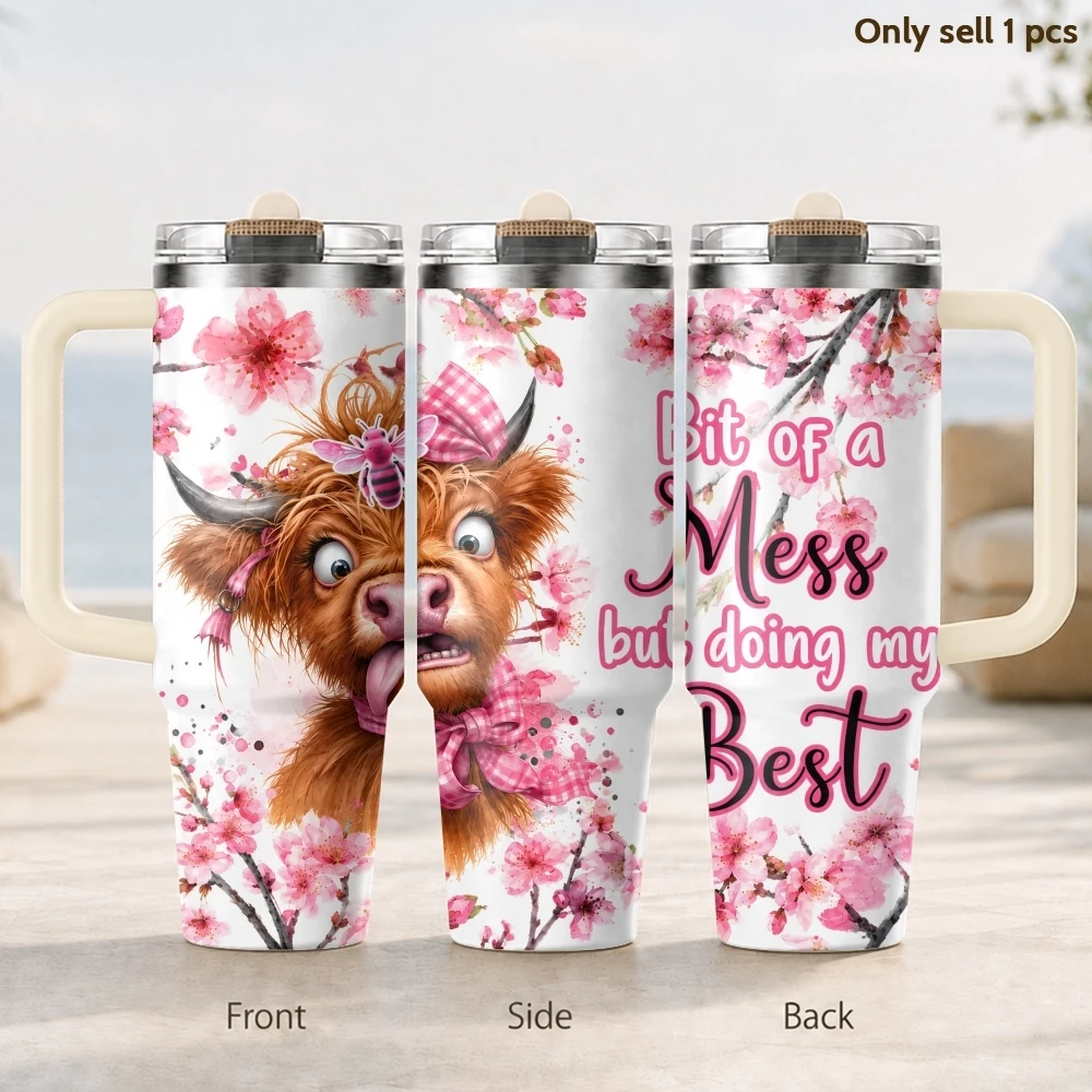 Highland Cow Funny Cute Vacuum Flasks 40oz 3rd Gen Vacuum Insulated Stainless Steel Tumbler Cup with Handle Straw Lid
Highland Cow Funny Cute Vacuum Flasks 40oz 3rd Gen Vacuum Insulated Stainless Steel Tumbler Cup with Handle Straw Lid