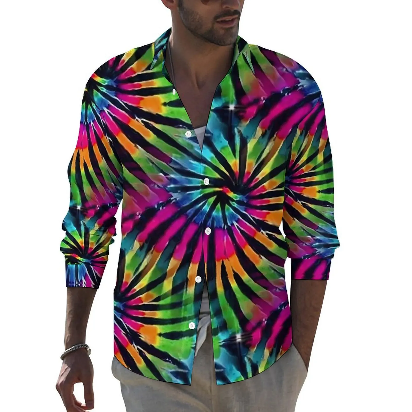 Повседневная рубашка Tie Dye Pinwheels Y2K, мужская рубашка с красочным принтом, осенние Ретро Блузки с длинным рукавом, оригинальный Топ оверсайз
Повседневная рубашка Tie Dye Pinwheels Y2K, мужская рубашка с красочным принтом, осенние Ретро Блузки с длинным рукавом, оригинальный Топ оверсайз