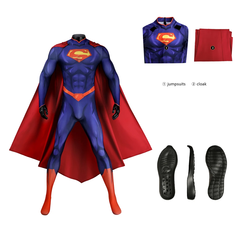 New 52 Superboy Zentai Man Clark Kent Disguise SuperheroHalloween Cosplay Costume Bodysuit With Red Cloak 3D Printed Kent Outfit
New 52 Superboy Zentai Man Clark Kent Disguise SuperheroHalloween Cosplay Costume Bodysuit With Red Cloak 3D Printed Kent Outfit