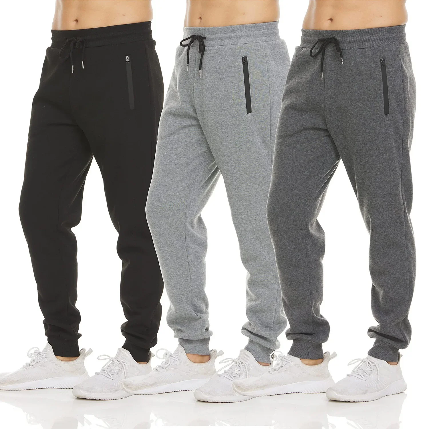 2025 New Men's Athletic Pants Slim Fit Joggers with Zipper Ankles Solid Color Tapered Running Pants Stretchy Sportswear Trousers
2025 New Men's Athletic Pants Slim Fit Joggers with Zipper Ankles Solid Color Tapered Running Pants Stretchy Sportswear Trousers
