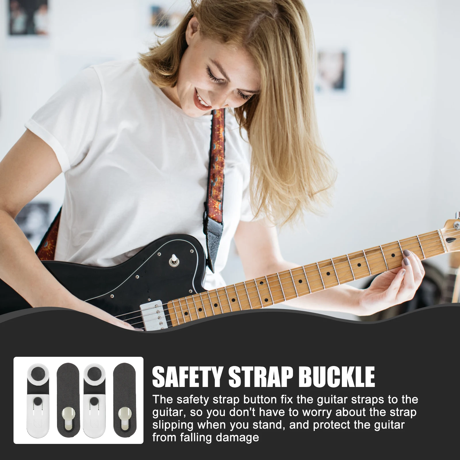2 Pcs Anti-slip Buttons Guitar Strap Lock Replacement Locks Studs Anti-falling Instrument Buckles Fixing Bass Anti-off
2 Pcs Anti-slip Buttons Guitar Strap Lock Replacement Locks Studs Anti-falling Instrument Buckles Fixing Bass Anti-off