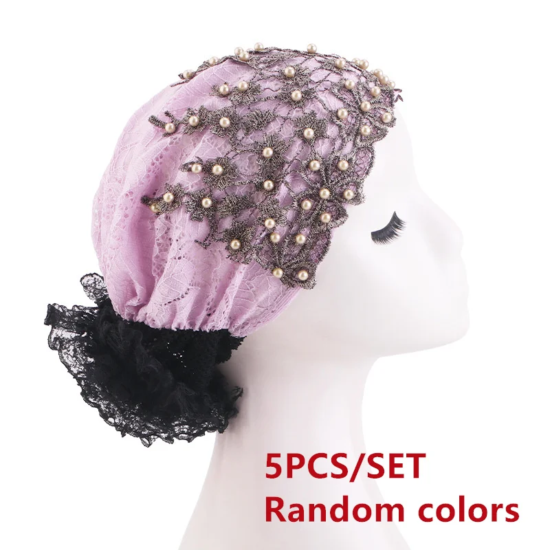 5PCS/Set Lace Beaded Turban Indian Hat Women Chemo Cap Flower Embroidery Headscarf Muslim Hijab Beanies Bonnet Hair Loss Scarf
5PCS/Set Lace Beaded Turban Indian Hat Women Chemo Cap Flower Embroidery Headscarf Muslim Hijab Beanies Bonnet Hair Loss Scarf