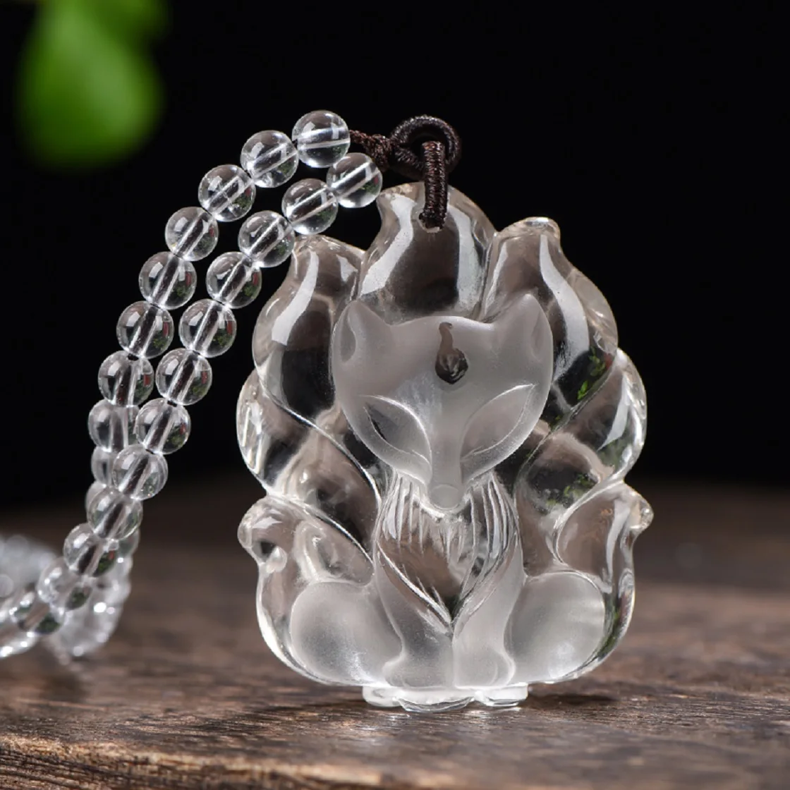Natural White Crystal Fox Pendant Jewelry Nine Tailed Fox Necklace Collar Chain Sweater Chain
Natural White Crystal Fox Pendant Jewelry Nine Tailed Fox Necklace Collar Chain Sweater Chain