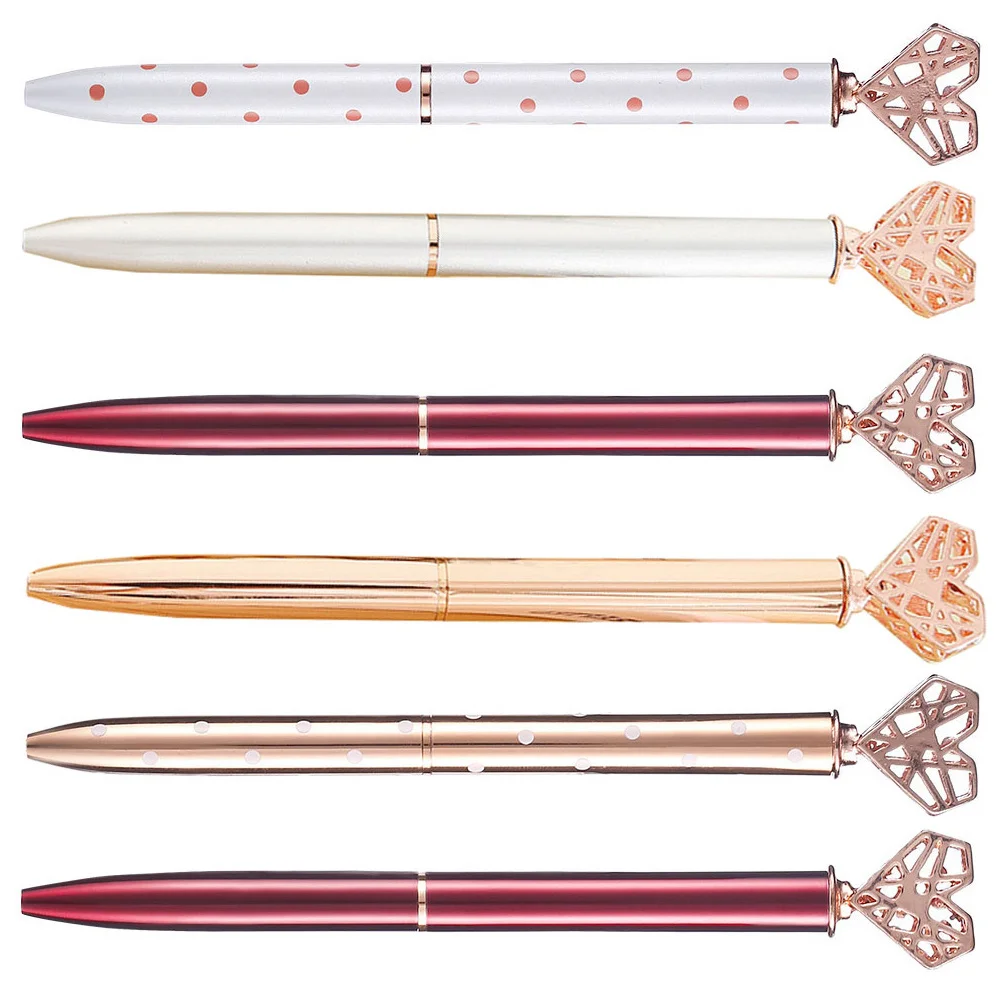6pcs Heart Shape Ballpoint Pens Metal Smooth Writing Premium Ink Portable Fancy Pens For Students School Office
6pcs Heart Shape Ballpoint Pens Metal Smooth Writing Premium Ink Portable Fancy Pens For Students School Office