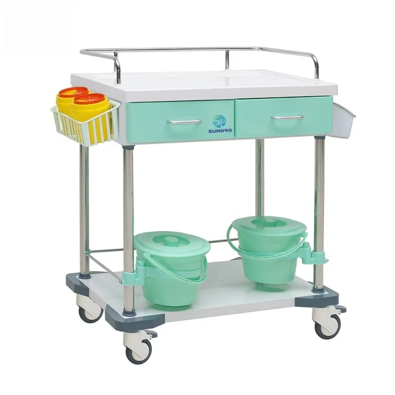 Antimicrobial-Coated Surfaces Medical Emergency Trolley Hospital Treatment Trolley with Two Drawers
Antimicrobial-Coated Surfaces Medical Emergency Trolley Hospital Treatment Trolley with Two Drawers