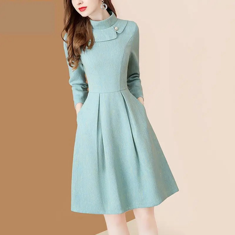 Small fragrance long sleeve dress for female winter 2023 casual long sleeve western-style tweed slim mid length dress female top
Small fragrance long sleeve dress for female winter 2023 casual long sleeve western-style tweed slim mid length dress female top