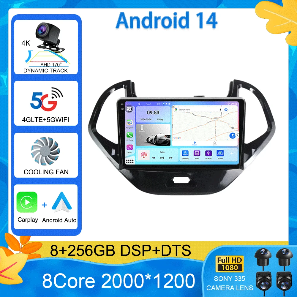 Android 14 For Ford FIGO 2015 2016 2017 2018 Car Radio Multimedia Video Player Navigation GPS 5G WIFI Carplay Auto 360 Camera
Android 14 For Ford FIGO 2015 2016 2017 2018 Car Radio Multimedia Video Player Navigation GPS 5G WIFI Carplay Auto 360 Camera