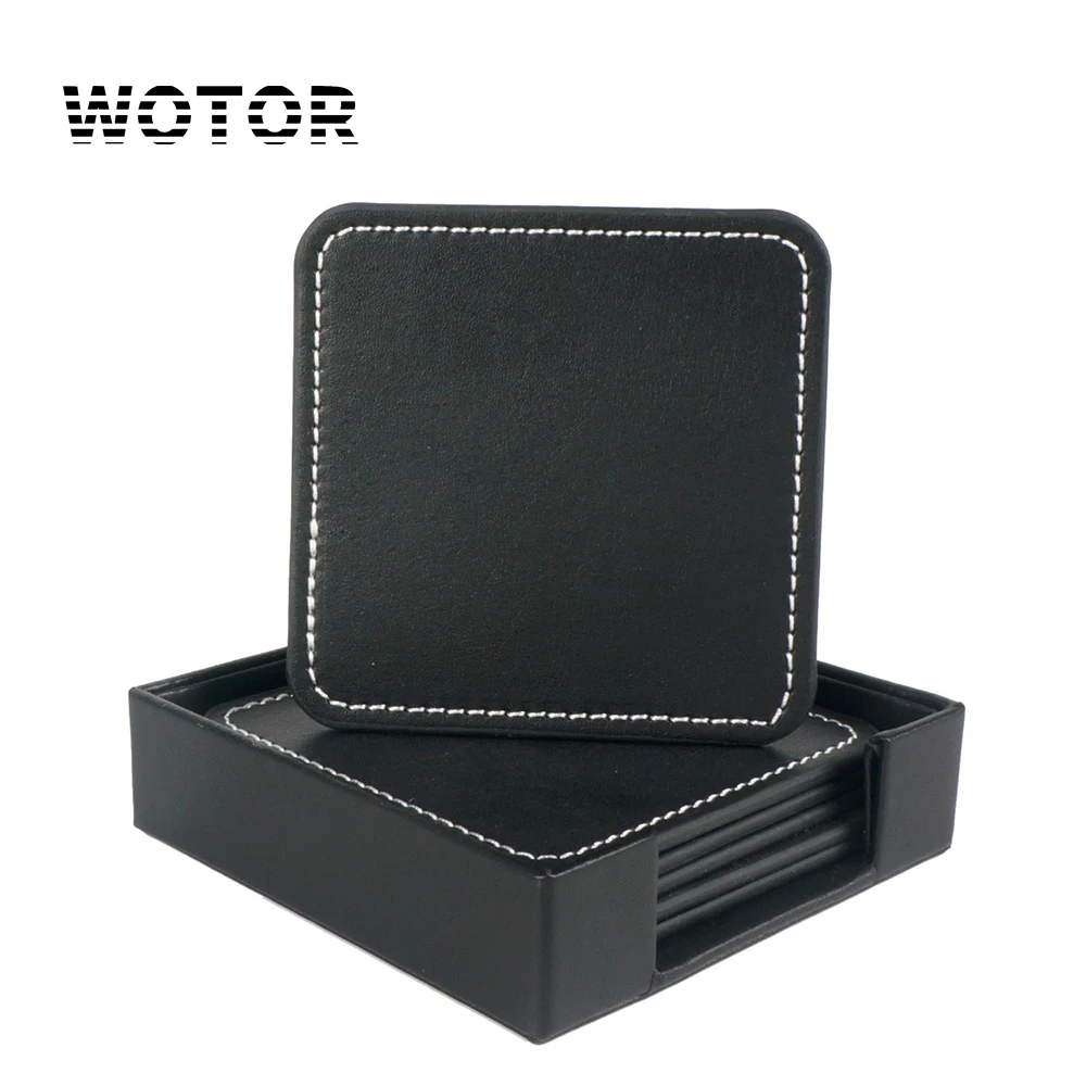 WOTOR 6PCS Square Pure Color Classic Leather Coasters Waterproof Heat Resistant Placemat Tea Coffee Cup Counter Home Decor
WOTOR 6PCS Square Pure Color Classic Leather Coasters Waterproof Heat Resistant Placemat Tea Coffee Cup Counter Home Decor