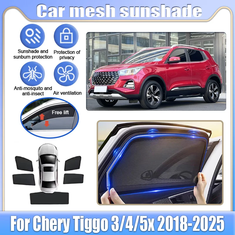 Car Mesh Shades For Chery Tiggo 3 4 5x 2018~2025Window Sunshades Sunscreen Privacy Curtains Sun Visor Mosquito Auto Accessories
Car Mesh Shades For Chery Tiggo 3 4 5x 2018~2025Window Sunshades Sunscreen Privacy Curtains Sun Visor Mosquito Auto Accessories