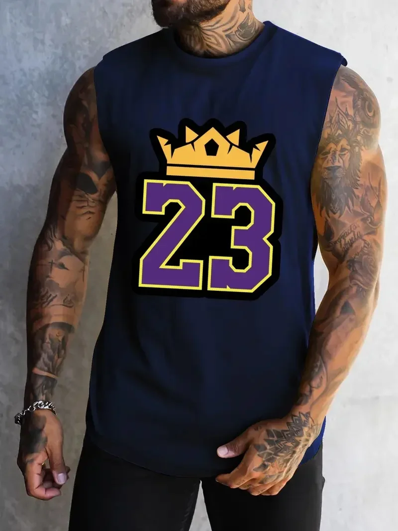 Pop Simple Letter Crown Print Outdoor T-shirt Sports Style Casual Breathable Round Neck Four-season Fitness Adult Men's Vest
Pop Simple Letter Crown Print Outdoor T-shirt Sports Style Casual Breathable Round Neck Four-season Fitness Adult Men's Vest