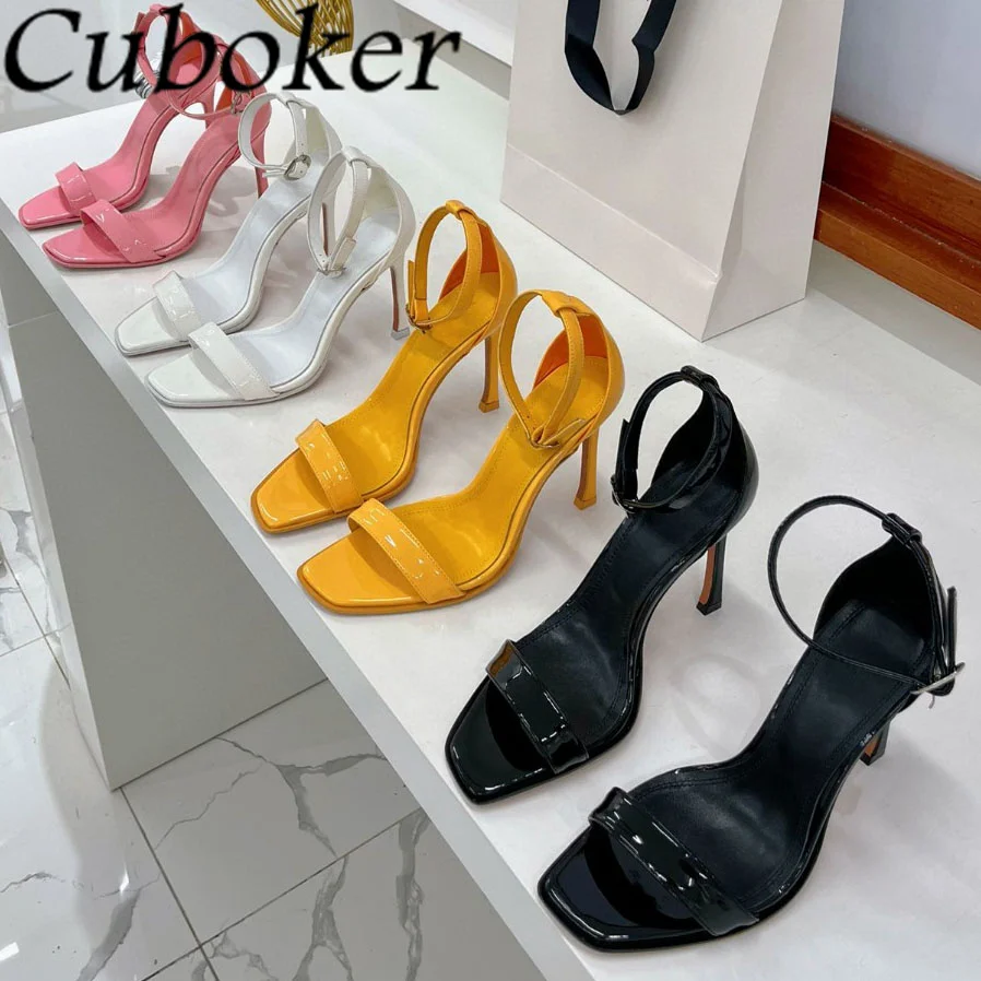 2024 New Summer High Heel Black Sandals Women Real Leather Square Toe One Strap Stilettos Sandals Women Banquet Dress Shoes
2024 New Summer High Heel Black Sandals Women Real Leather Square Toe One Strap Stilettos Sandals Women Banquet Dress Shoes