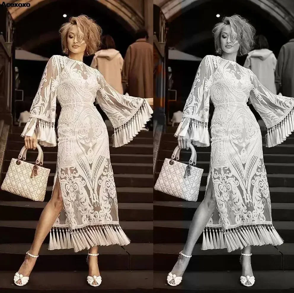 2023 Summer autumn new women's fashion casual loose embroidered white fringe lace dress
2023 Summer autumn new women's fashion casual loose embroidered white fringe lace dress