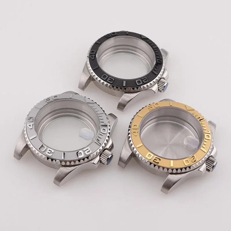 40MM Silver Yacht Master NH35 NH36 NH34 Watch Cases for Seiko Mod Automatic Mens Wristwatch Replacement Parts
40MM Silver Yacht Master NH35 NH36 NH34 Watch Cases for Seiko Mod Automatic Mens Wristwatch Replacement Parts