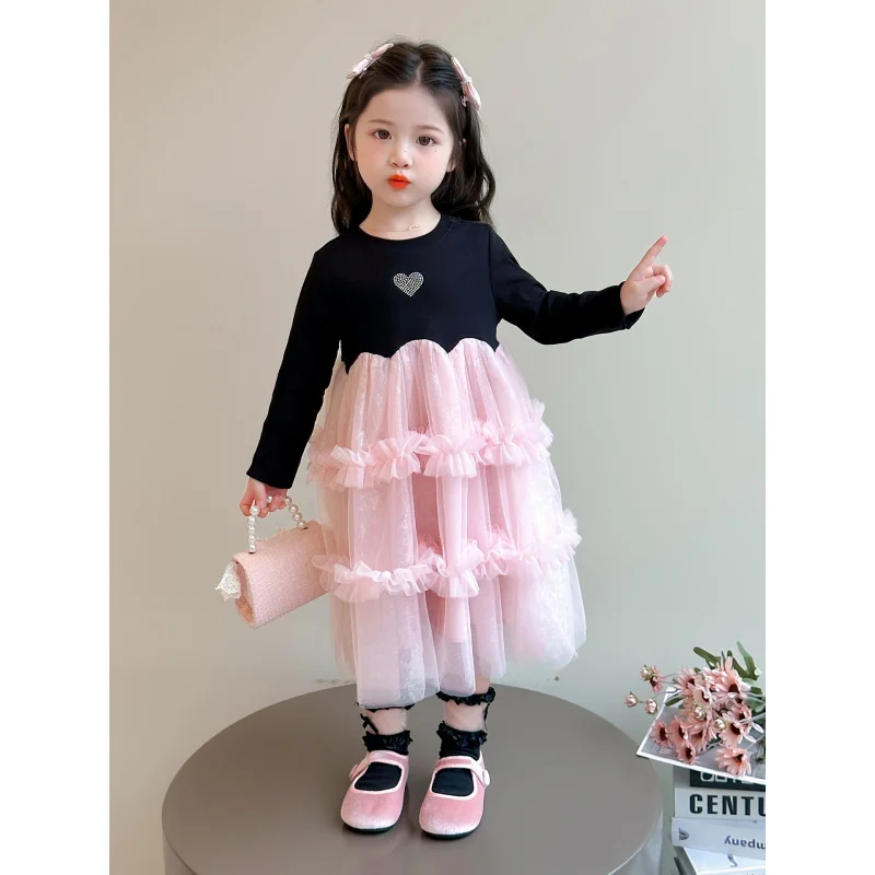 Girls' Dress Spring and Autumn Outfit2025New style French mesh princess dress for little girls, fashionable children's cake dres
Girls' Dress Spring and Autumn Outfit2025New style French mesh princess dress for little girls, fashionable children's cake dres