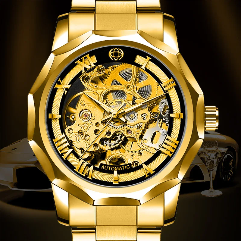 automatic large dial mechanical watch European and American style men's fashion waterproof hollow watch hot-selling men's watch
automatic large dial mechanical watch European and American style men's fashion waterproof hollow watch hot-selling men's watch