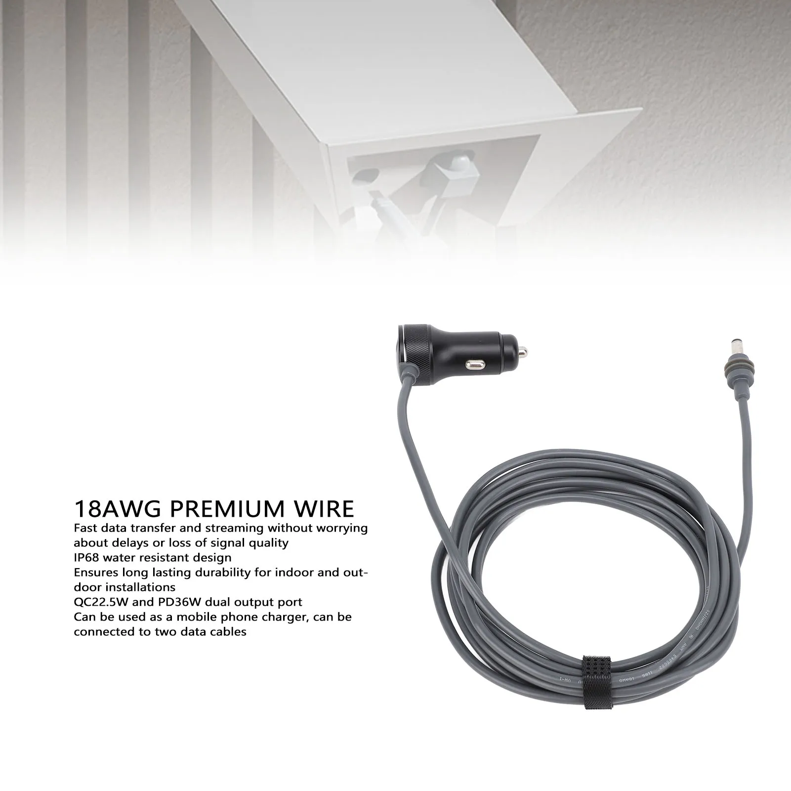 Satellite Car Power Supply Cable PVC Copper Fast Data QC22.5W PD36W Car Satellite Power Cable 9.8FT for Ships
Satellite Car Power Supply Cable PVC Copper Fast Data QC22.5W PD36W Car Satellite Power Cable 9.8FT for Ships