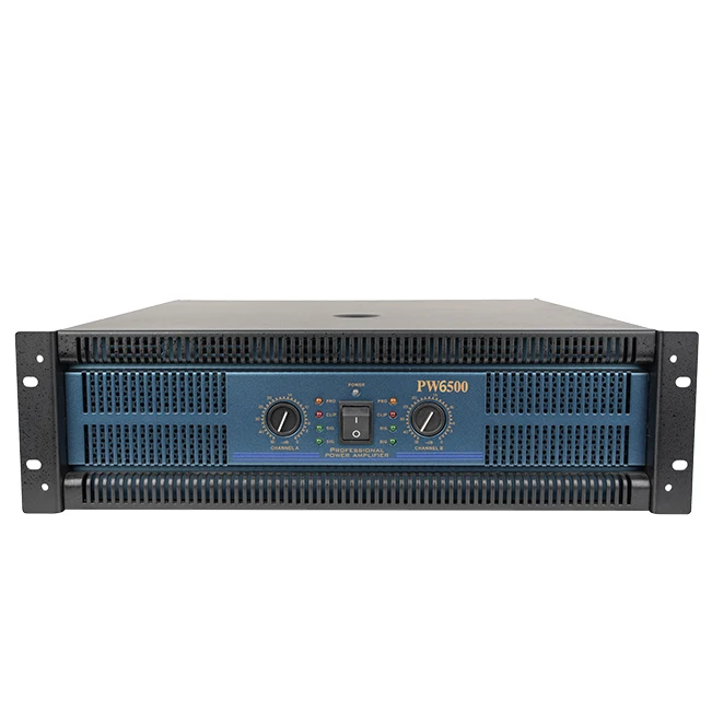 Профессиональный аудиоусилитель мощности PW6500 3U 2*650W с высокой мощностью и прочным металлическим корпусом
Профессиональный аудиоусилитель мощности PW6500 3U 2*650W с высокой мощностью и прочным металлическим корпусом